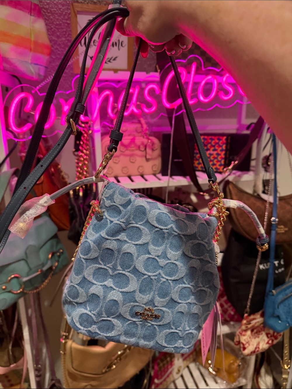 coach denim new with tags bag